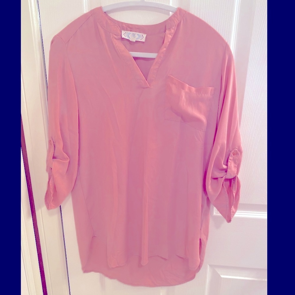 VINTAGE Long Sleeve V Neck Tunic